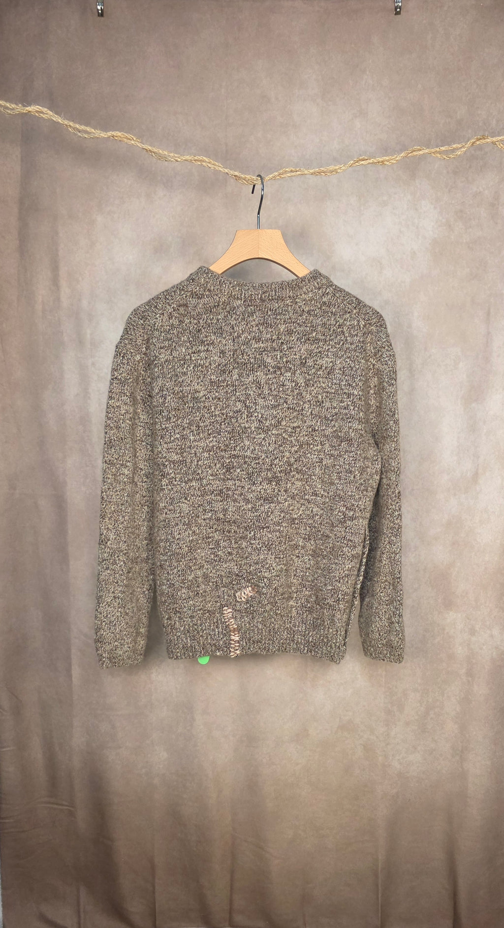 Maglia girocollo morbida in misto lana