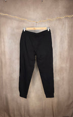 Pantaloni tuta neri in misto cotone