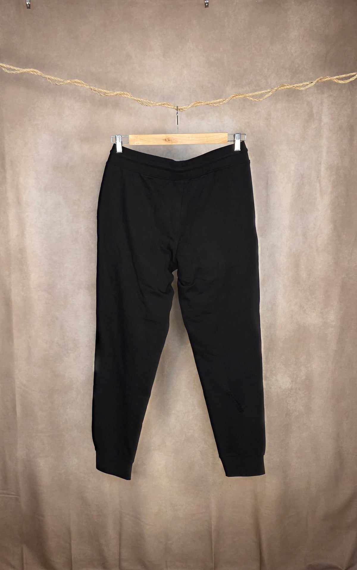 Pantaloni tuta neri in misto cotone