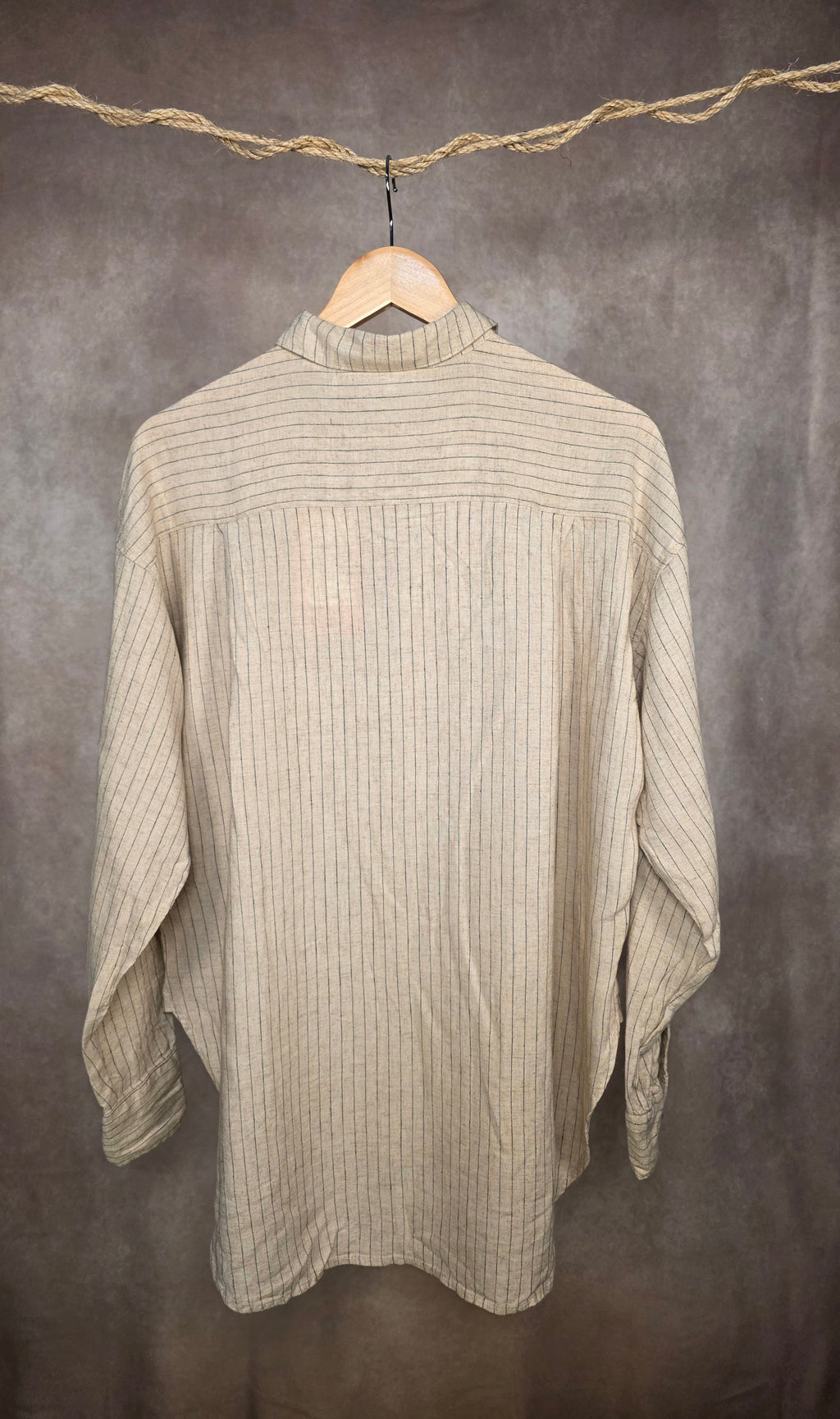 Camicia con trama a maniche lunghe