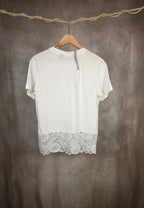 T-Shirt con finiture in pizzo