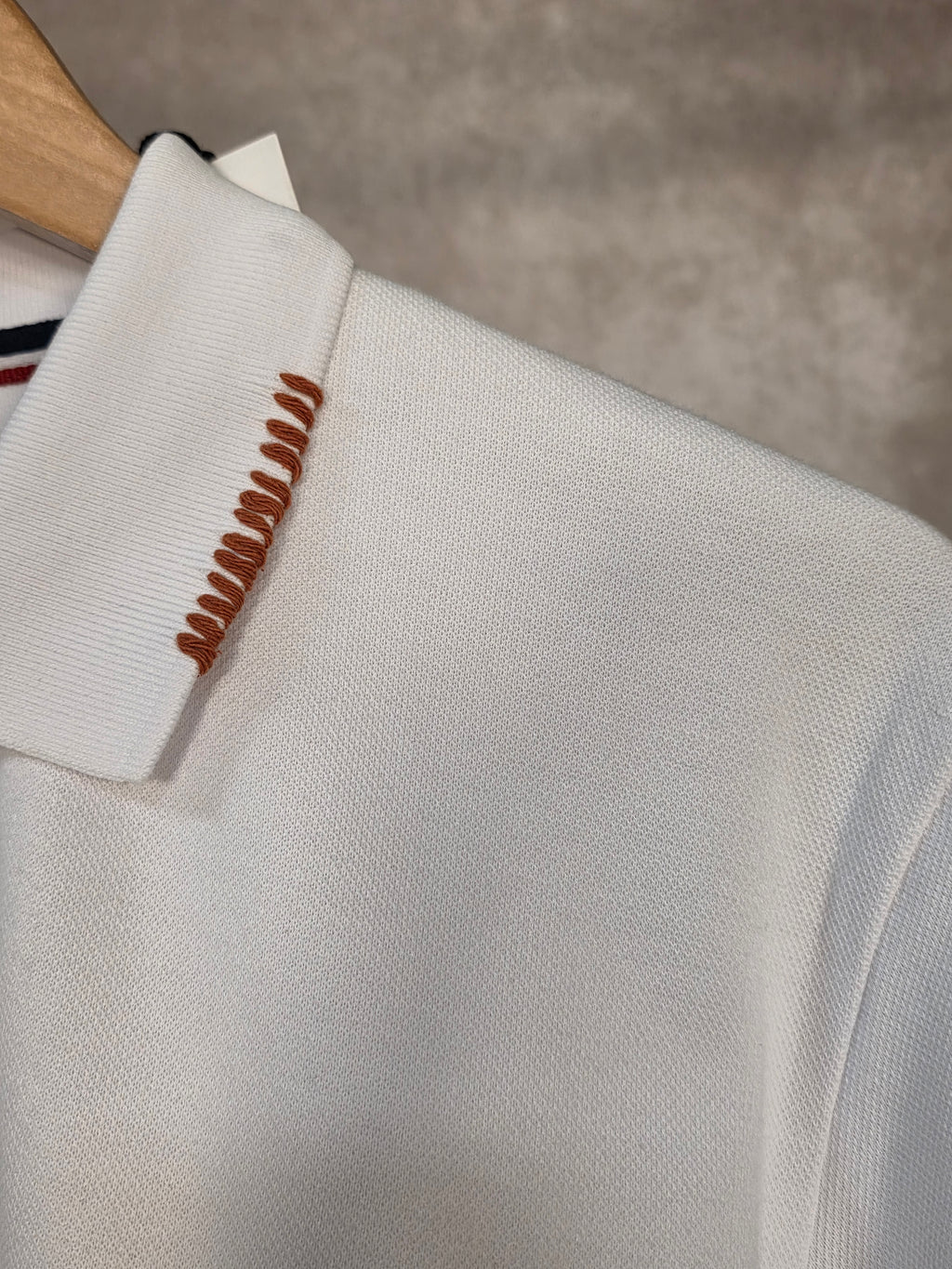 Polo in misto cotone bianco