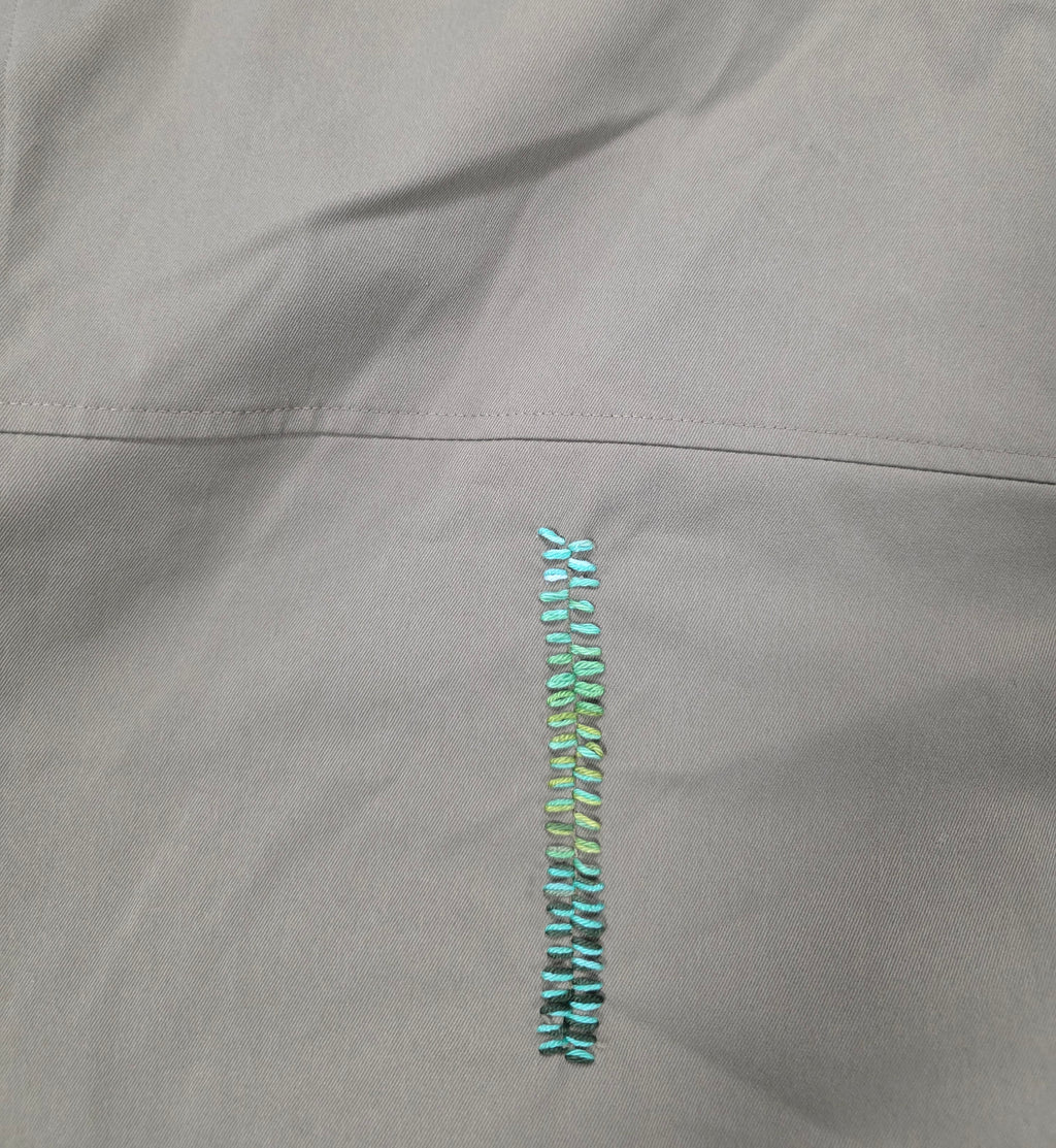Giacca leggera con colletto e zip verde oliva