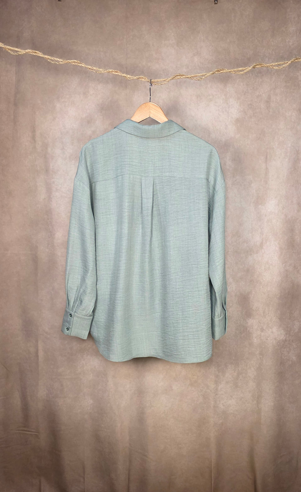 Camicia loose fit verde pastello