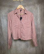 Camicia leggera rosa cipria