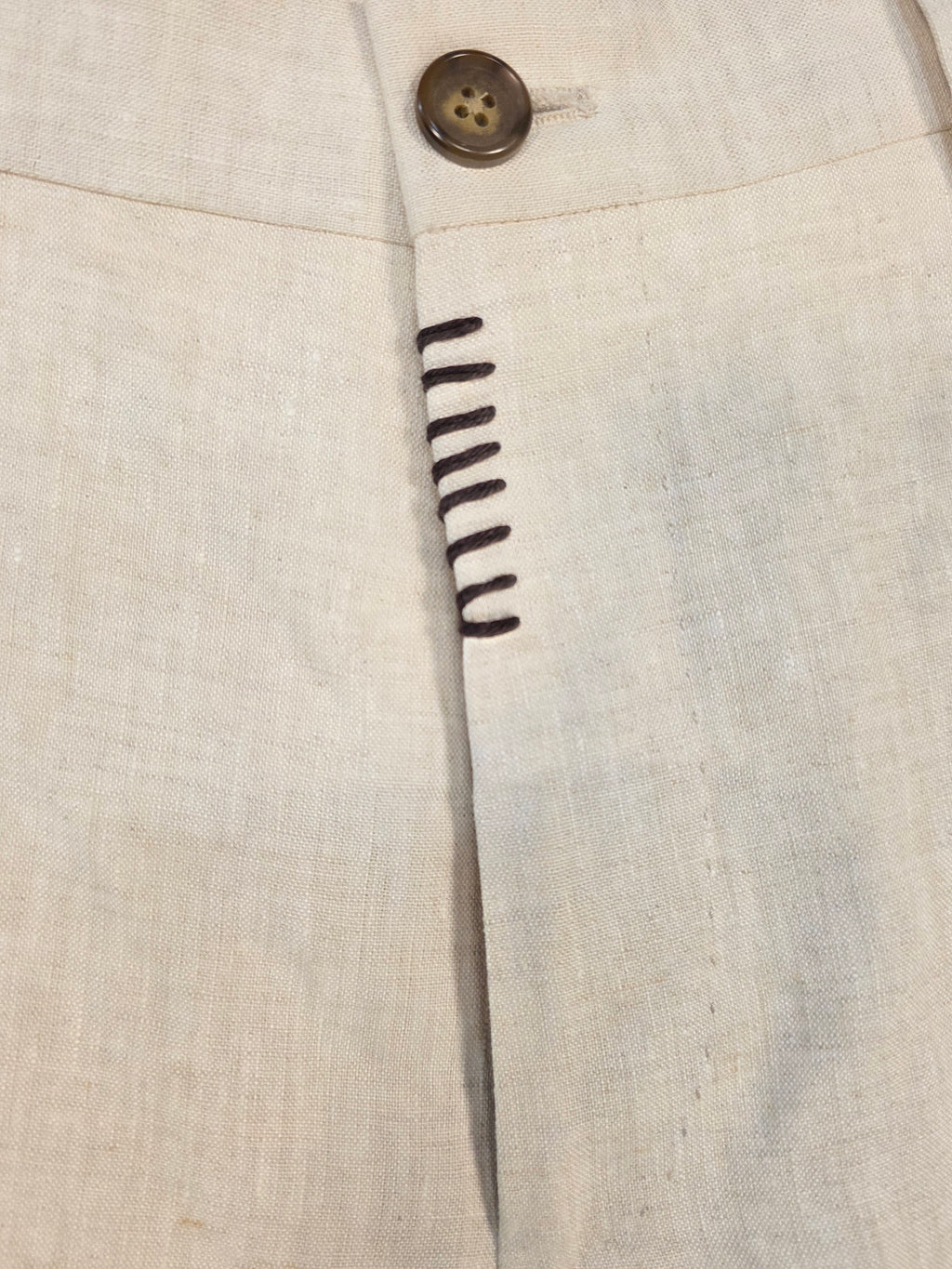 Pantaloni in lino color sabbia