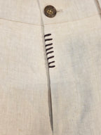 Pantaloni in lino color sabbia
