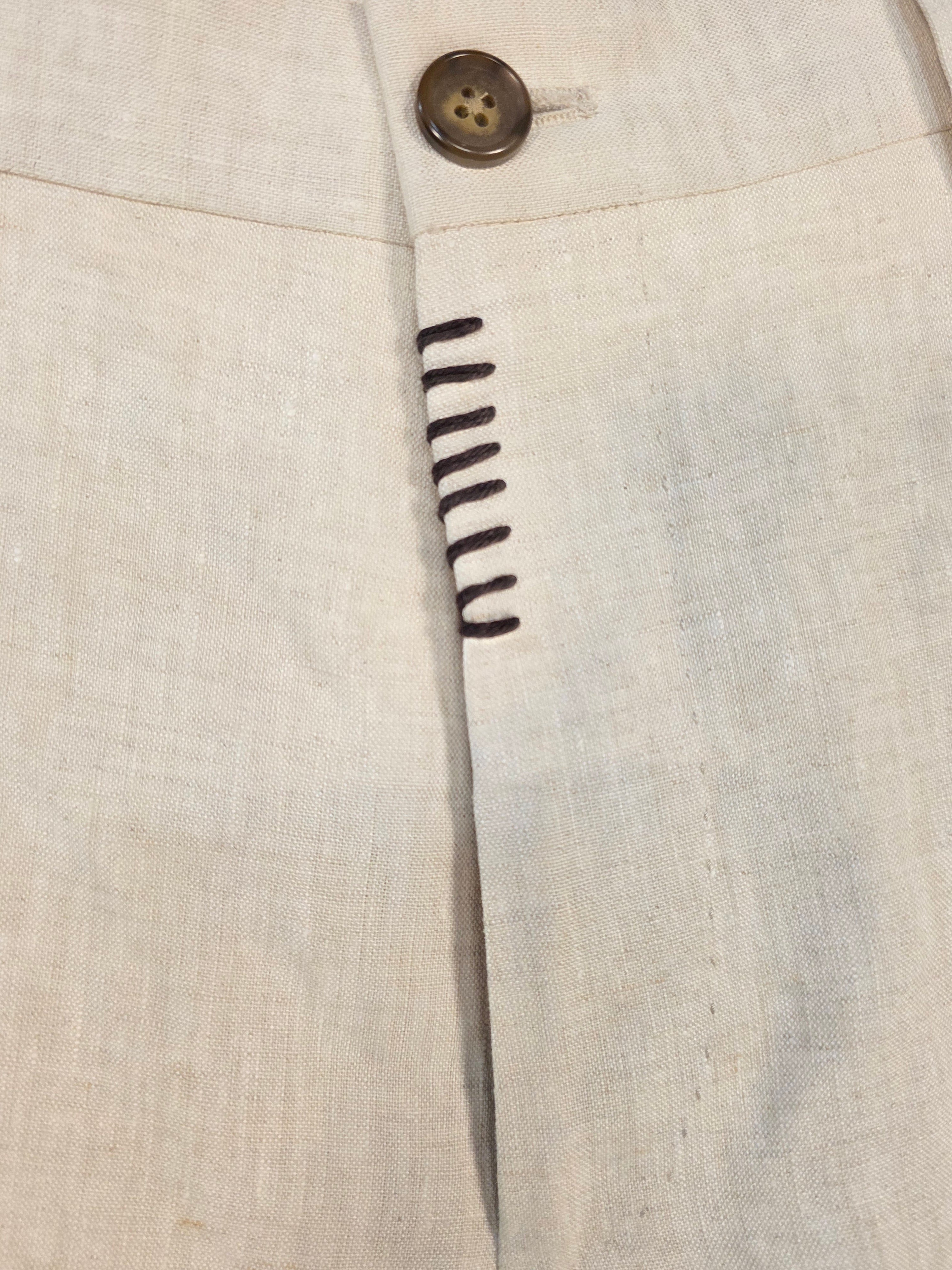 Pantaloni in lino color sabbia