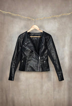 Giacca biker in similpelle