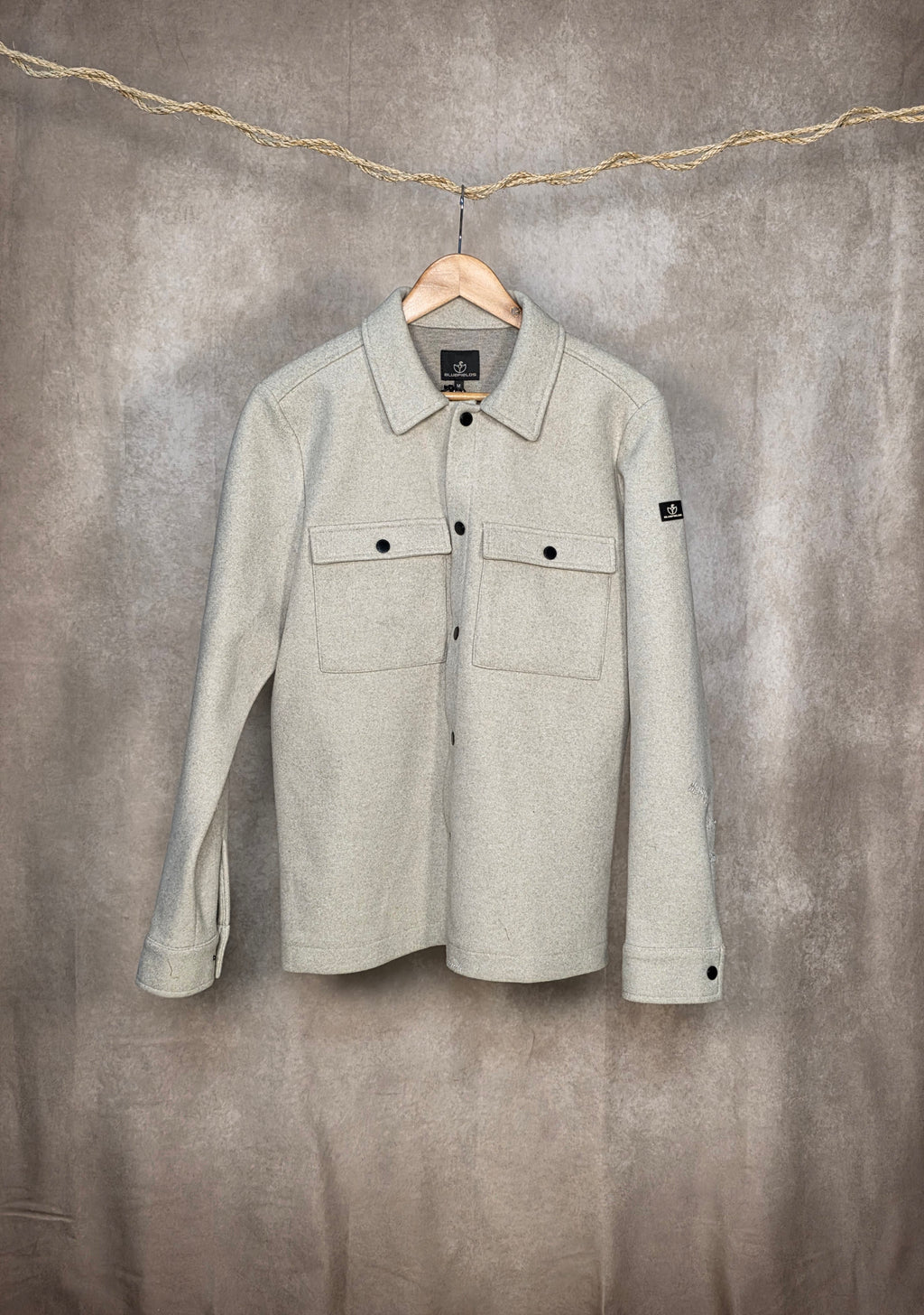 Giacca Overshirt color pietra