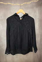 Camicia con inserti in pizzo