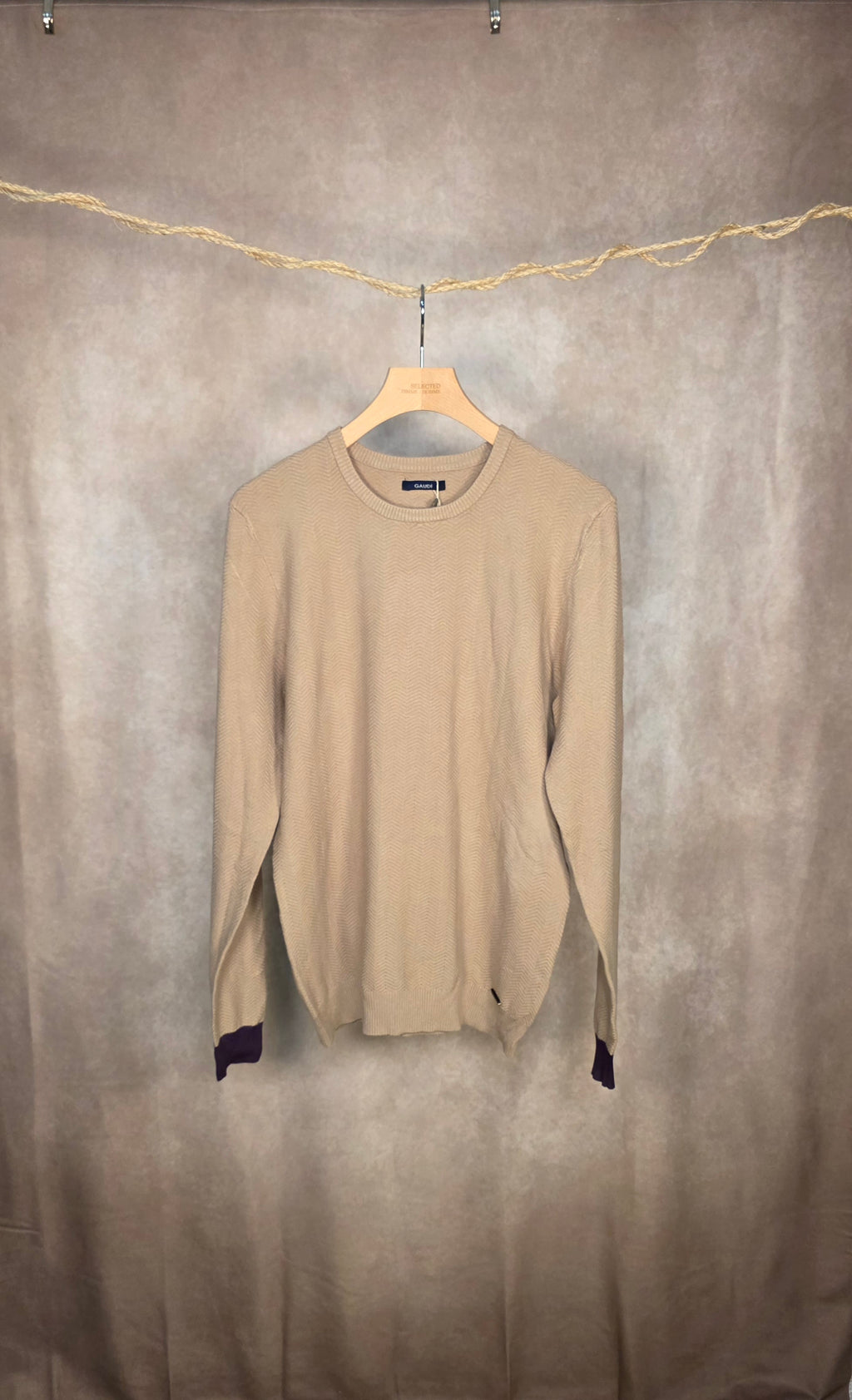 Maglia girocollo beige di Guadi