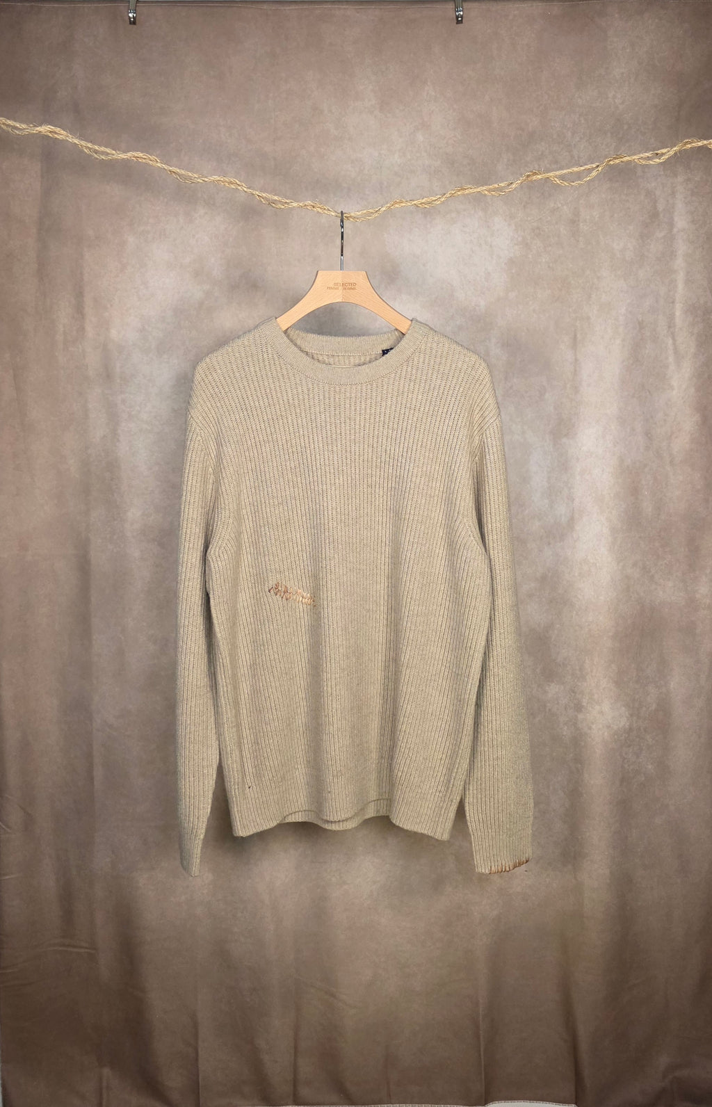 Maglione girocollo in misto lana