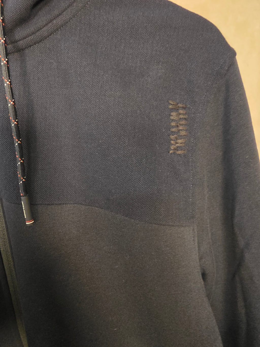 Felpa con zip e cappuccio blu navy