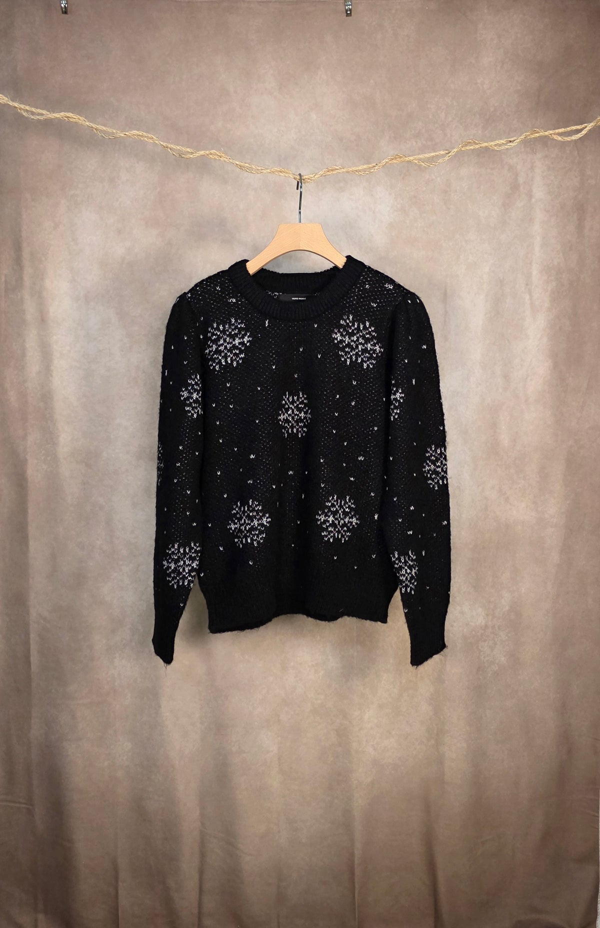 Maglione in maglia morbida con fiocchi di neve