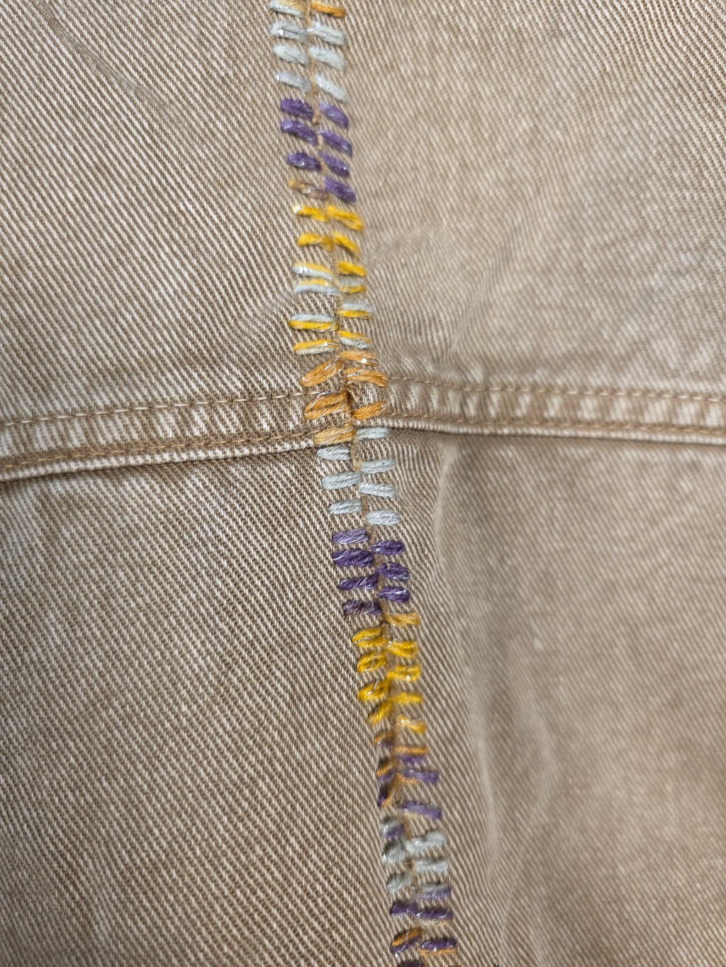 Giacca denim marrone