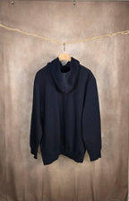 Felpa blu navy con cappuccio +FIT
