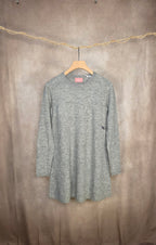 Abito corto in maglia grey melange