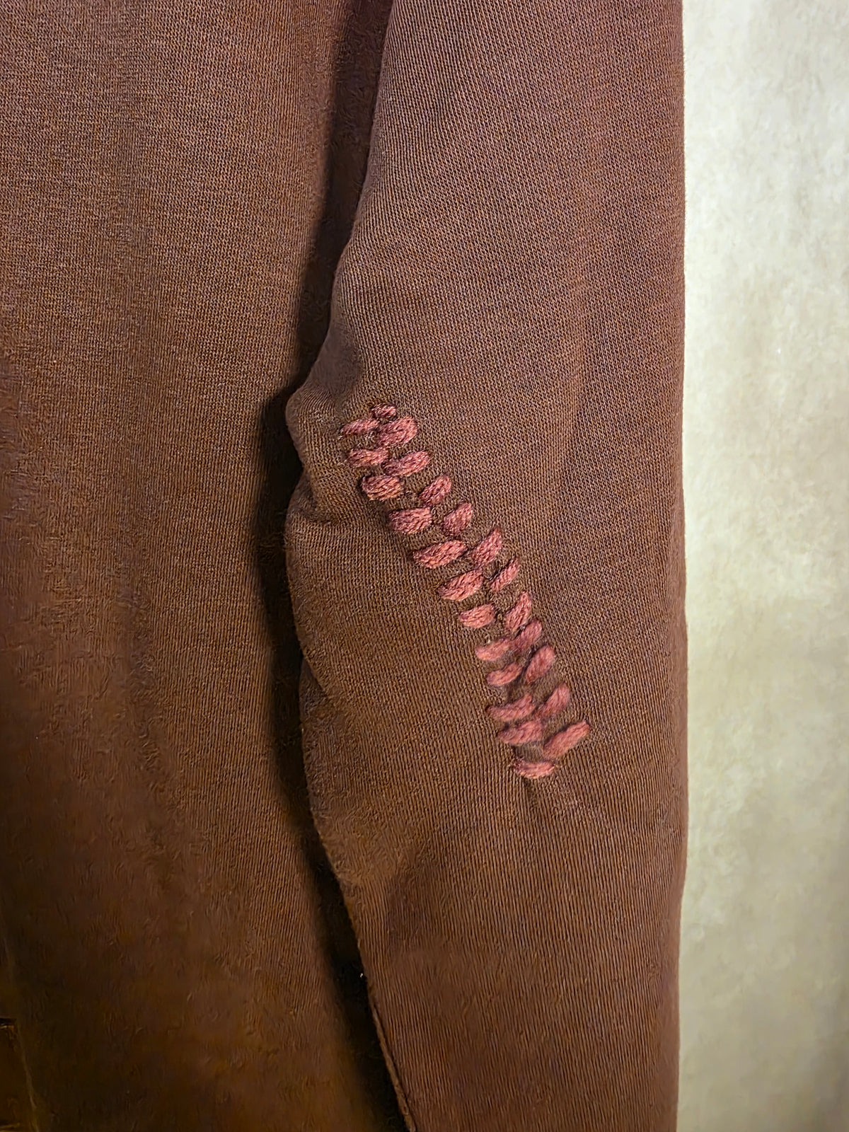 Felpa girocollo bordeaux con logo