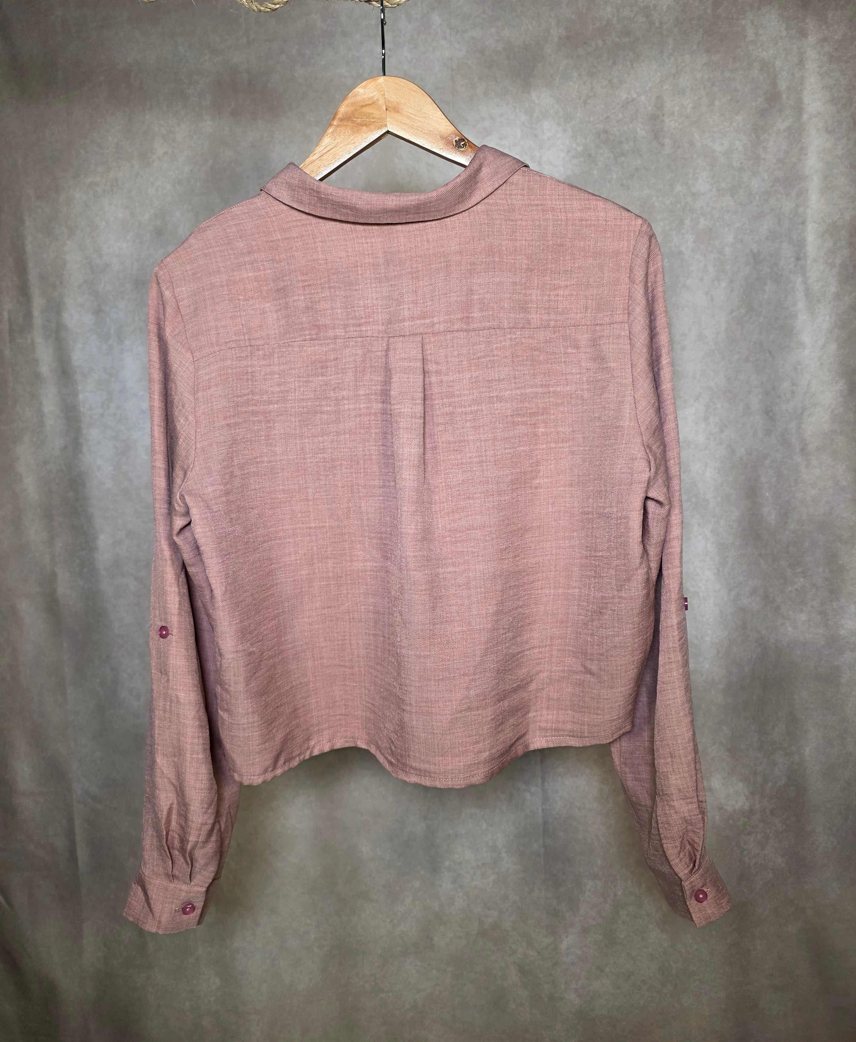 Camicia leggera rosa cipria