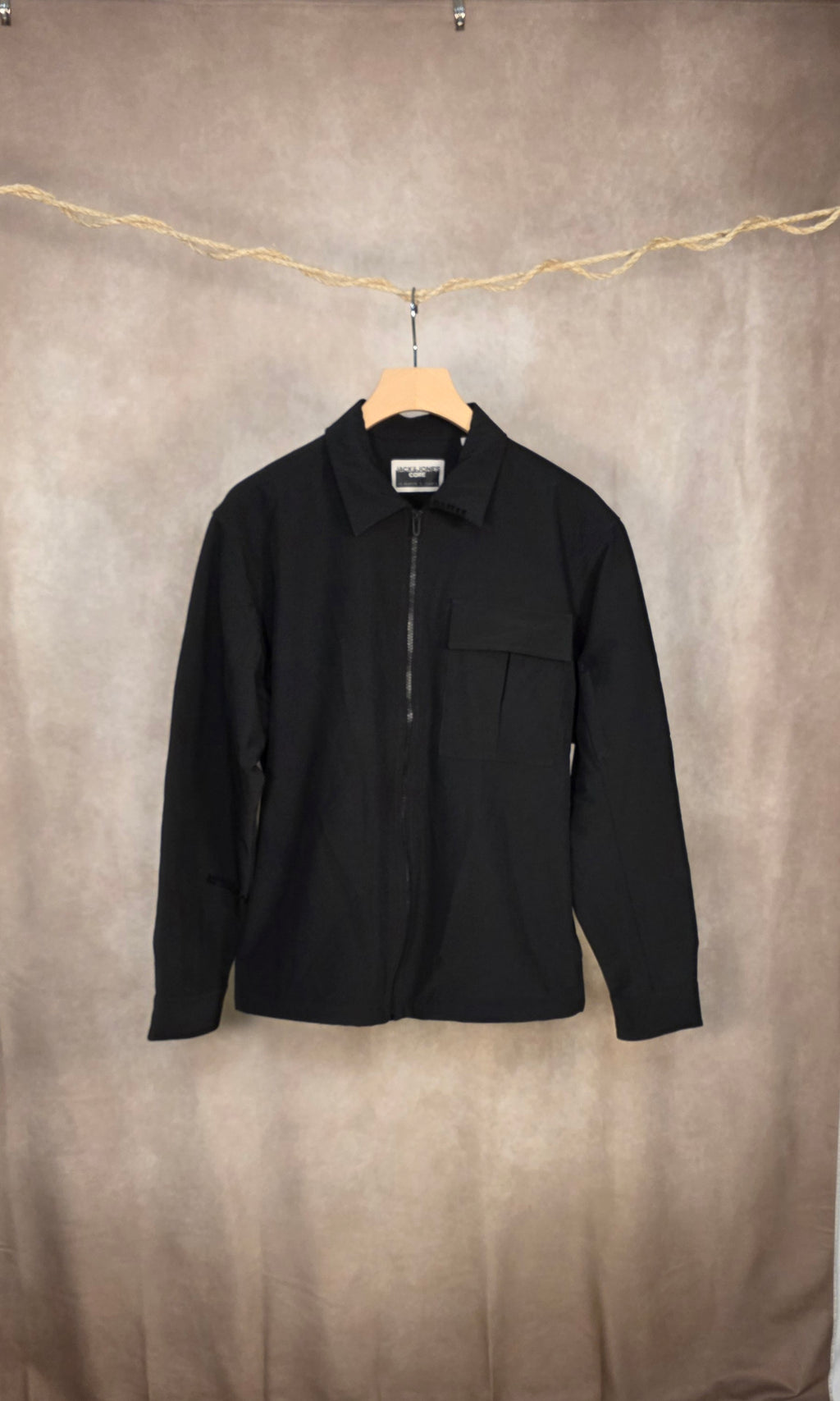 Giacca relaxed fit con zip leggera