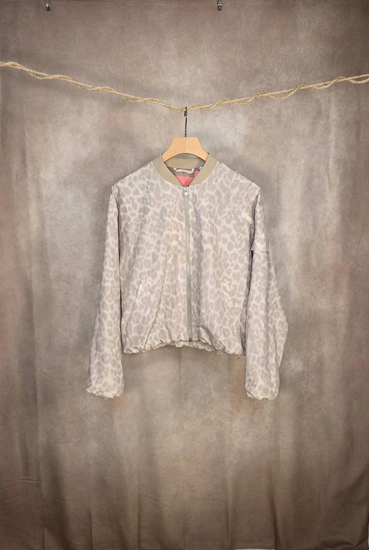 Giubbottto bomber stampa leopardata