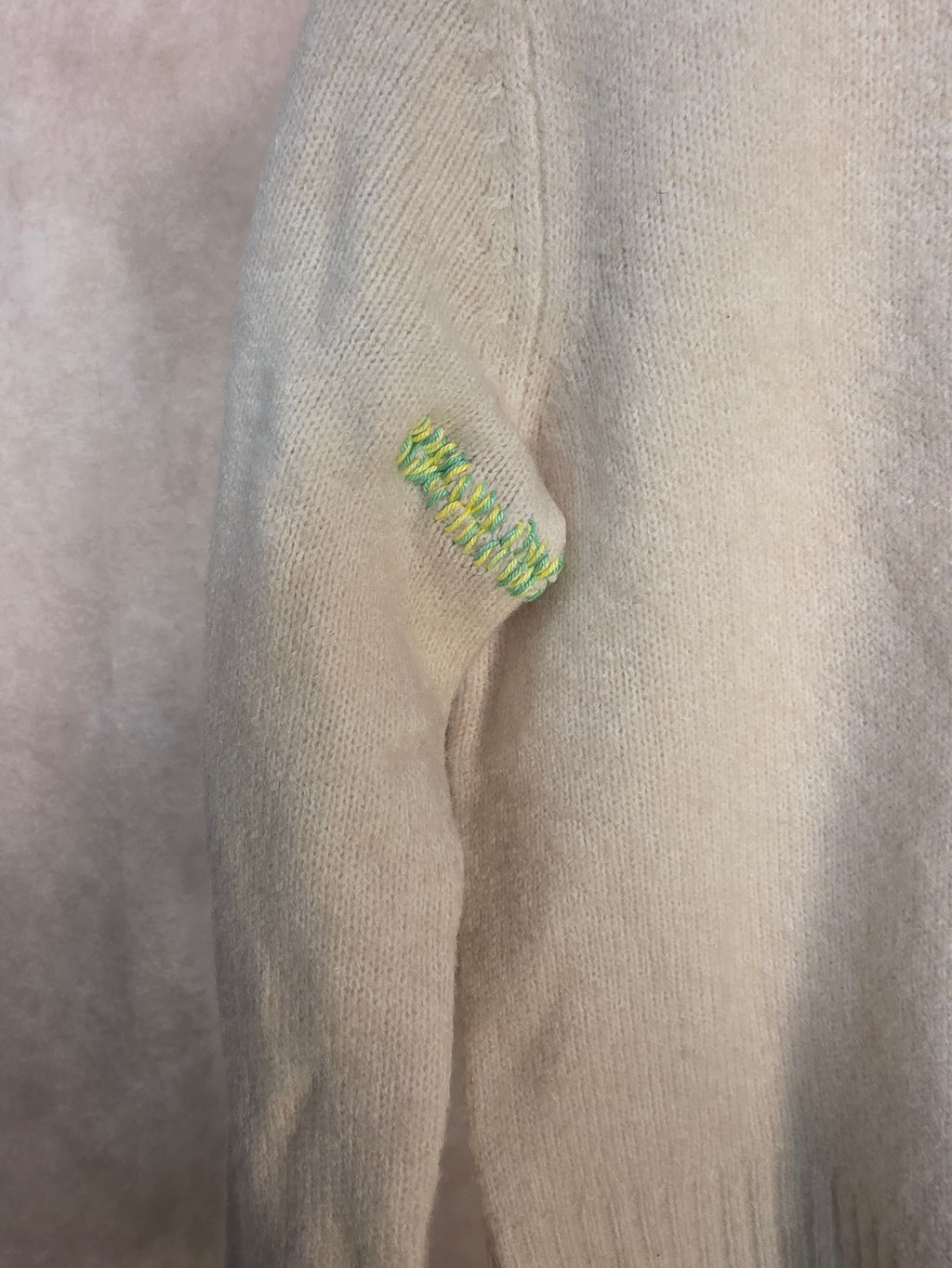 Cardigan cropped a scollo V