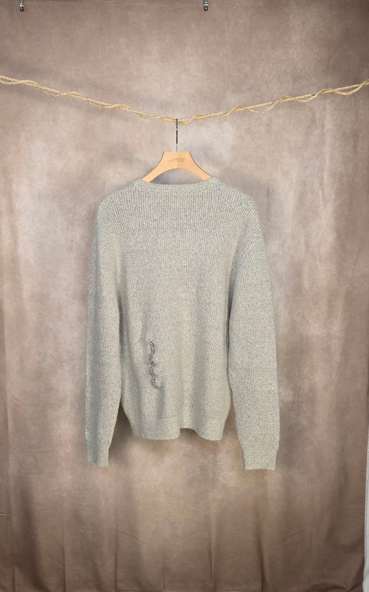 Maglione girocollo grigio mélange