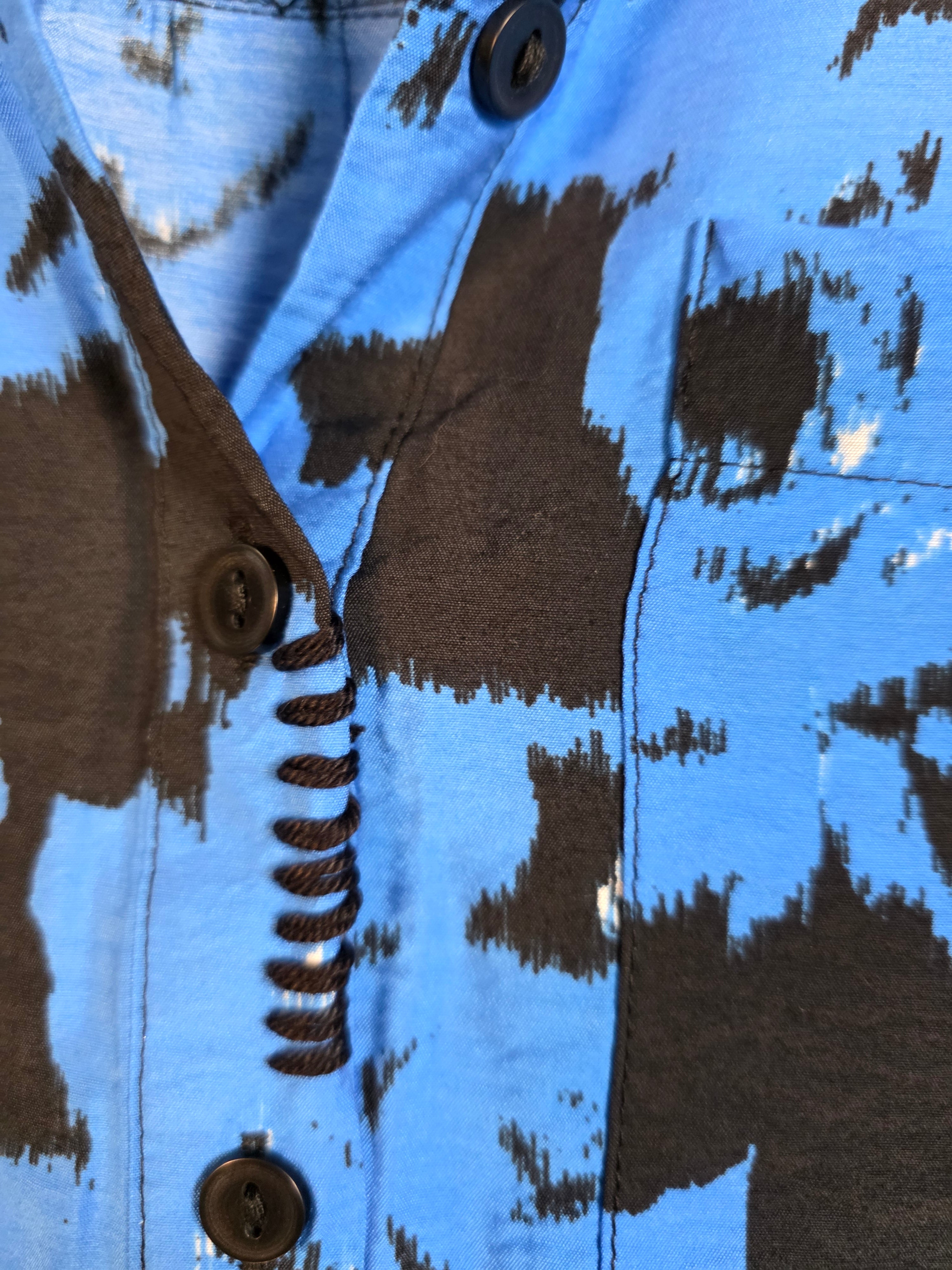 Camicia fantasia blu