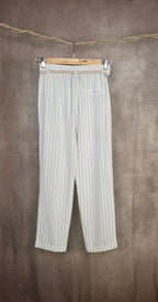 Pantaloni gessati con cinturino
