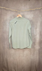 Camicia in cotone verde pastello