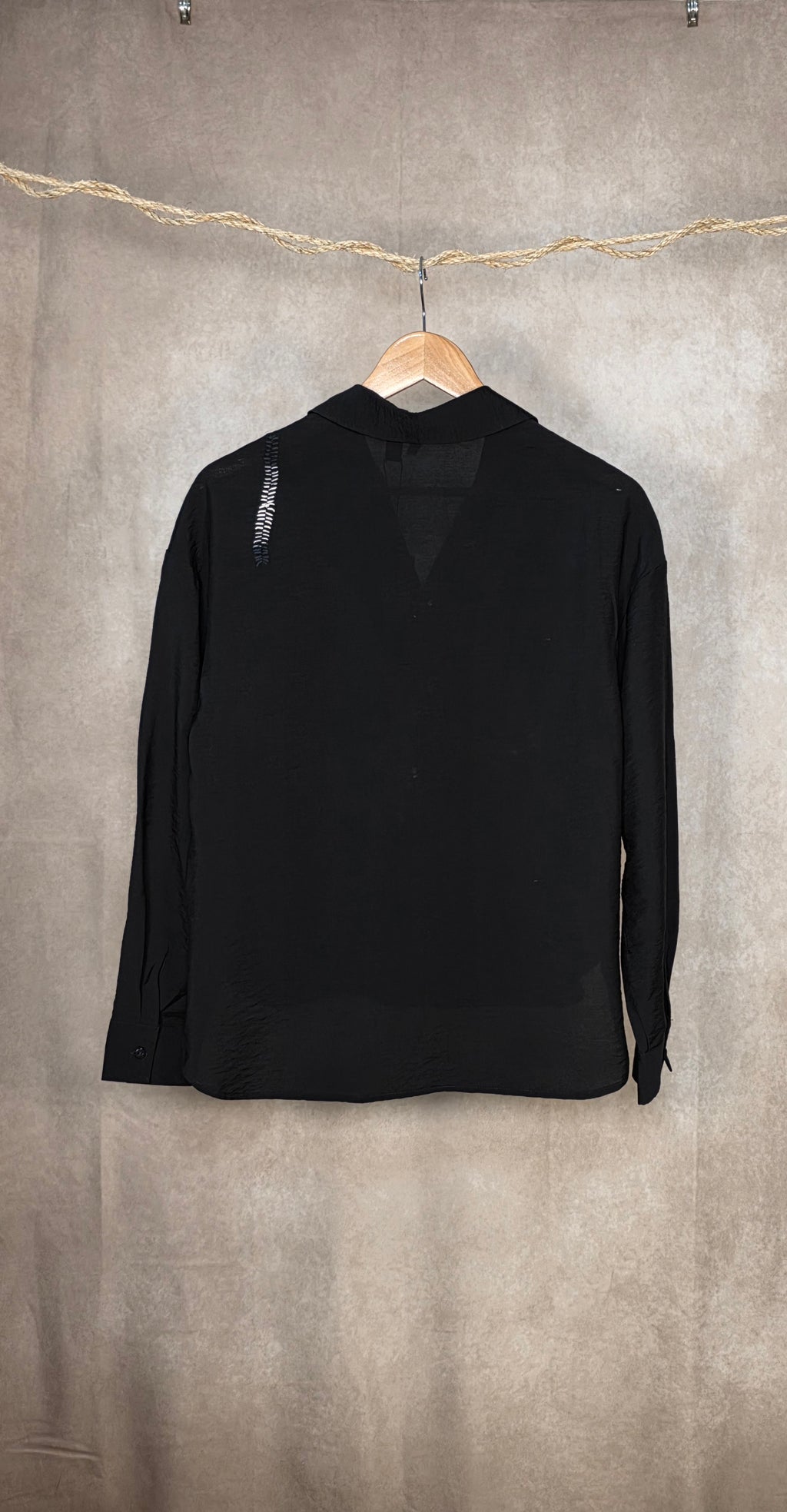 Camicia nera in viscosa