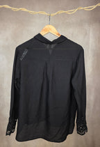 Camicia con inserti in pizzo