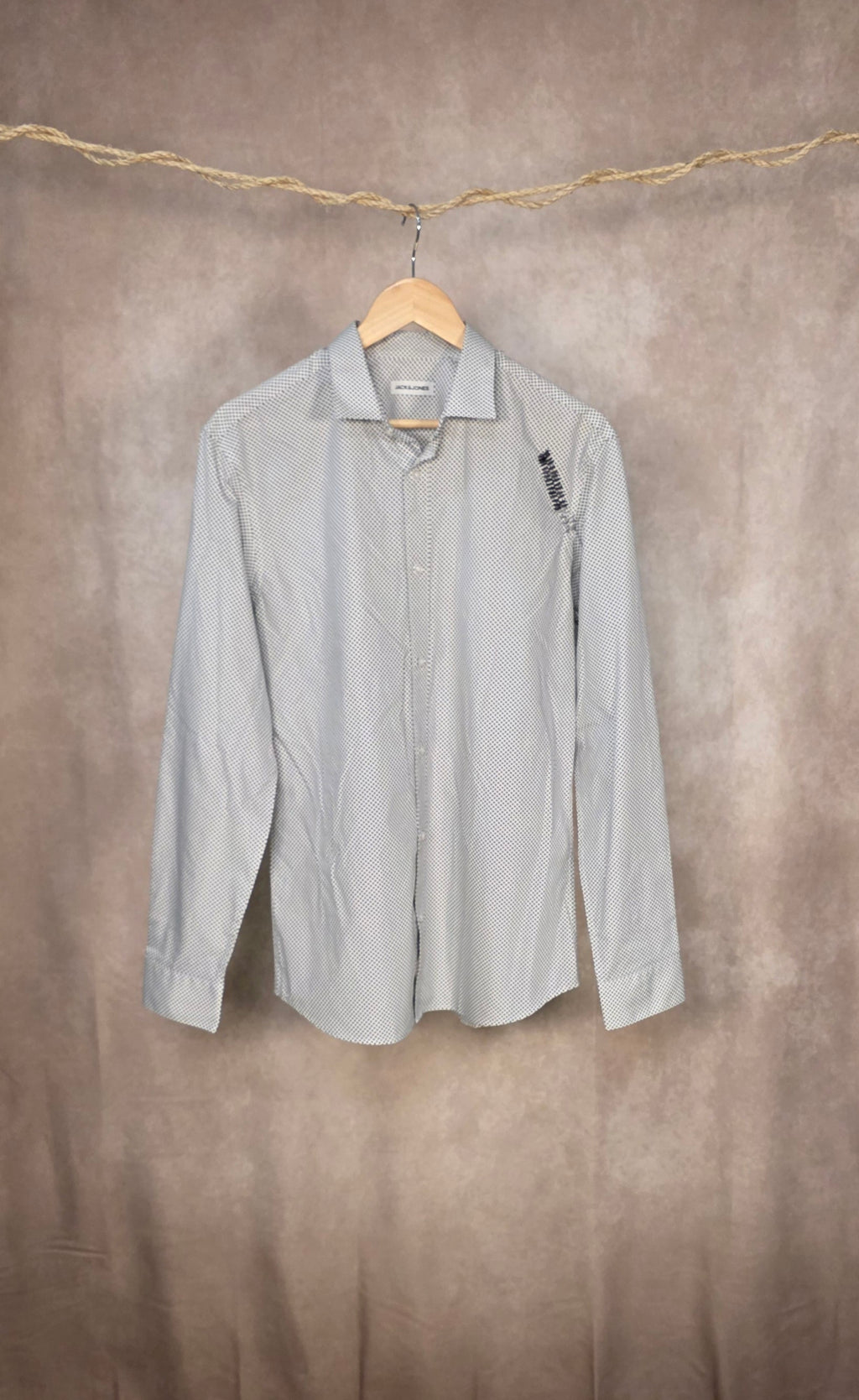 Camicia a maniche lunghe con stampa geometrica