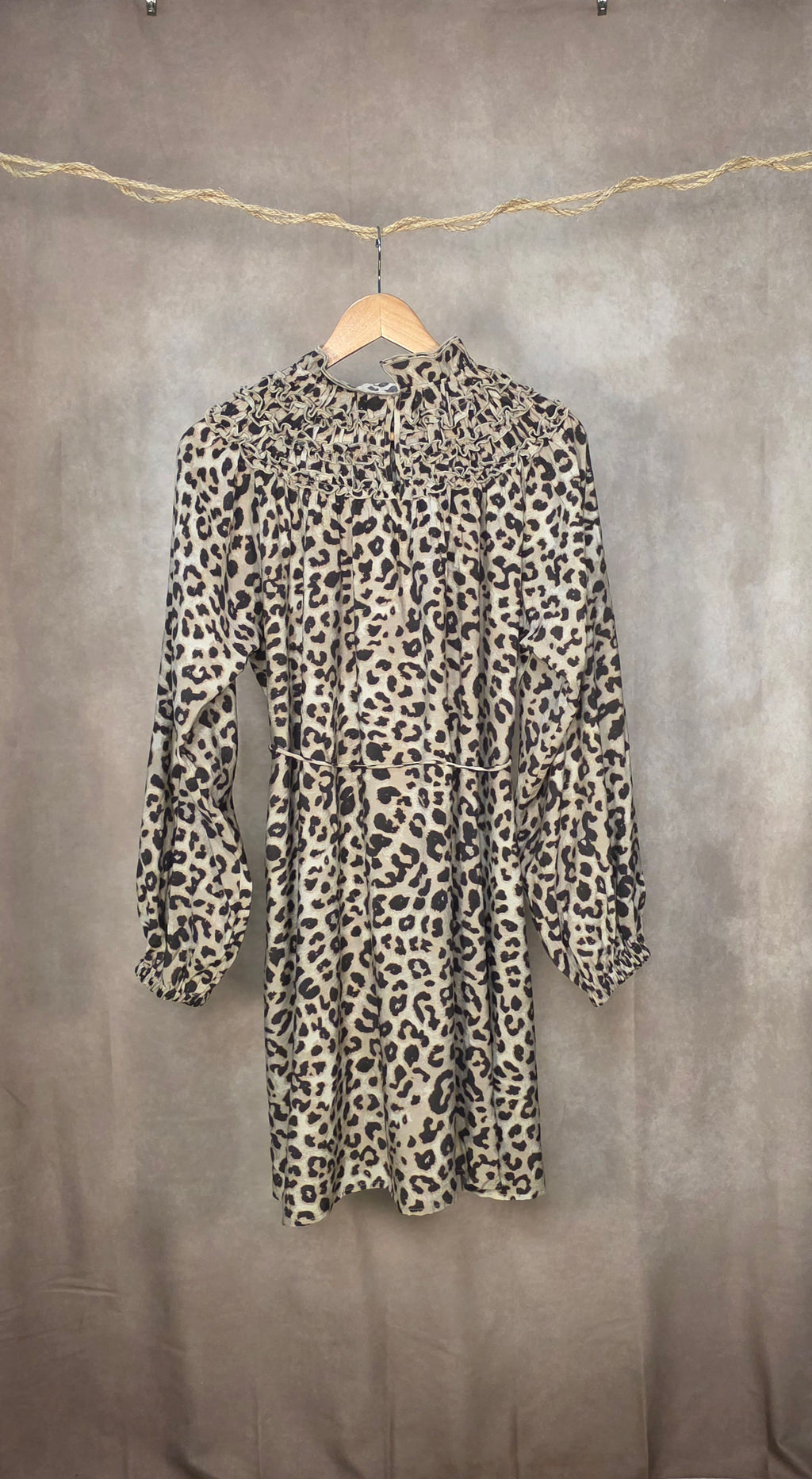 Abito mini a stampa animalier