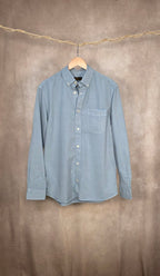 Camicia a maniche lunghe in misto cotone