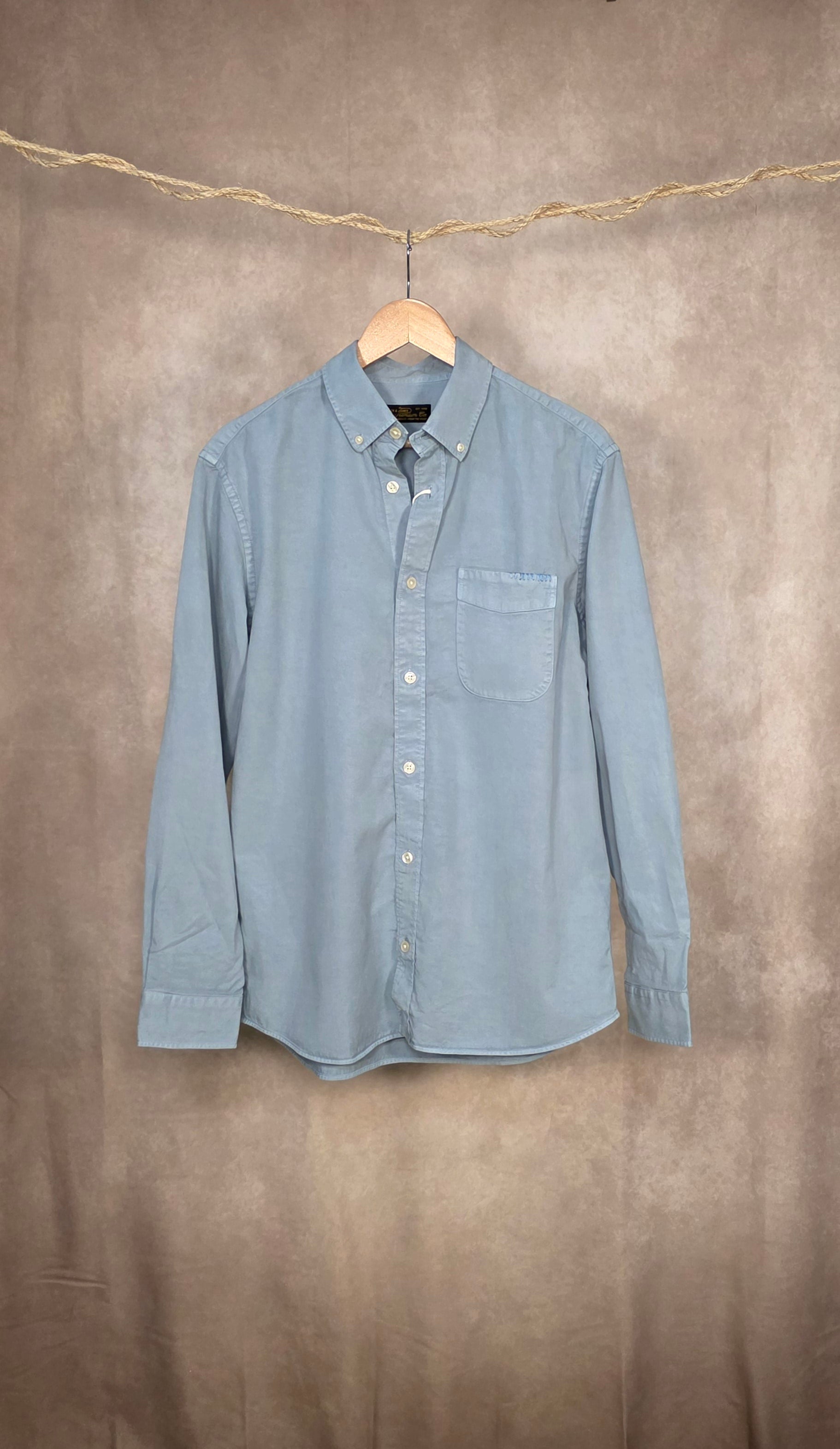 Camicia a maniche lunghe in misto cotone