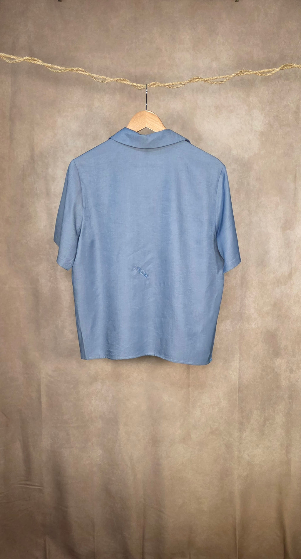 Camicia a maniche corte celeste