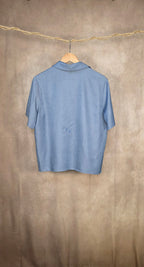 Camicia a maniche corte celeste