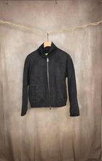 Giacca bomber cropped in misto lana