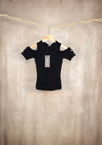 Top nero Marciano by Guess con cut-out sulle spalle