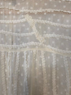 Camicia con trama a righe in pizzo