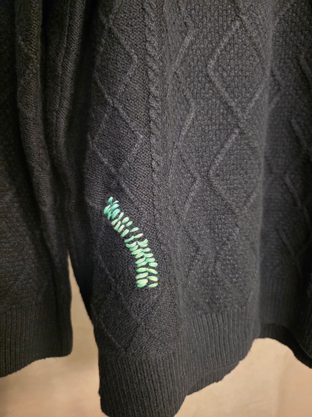 Maglione girocollo in maglia a rombi