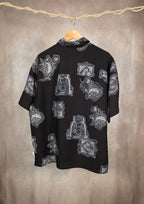 Camicia nera a fantasia
