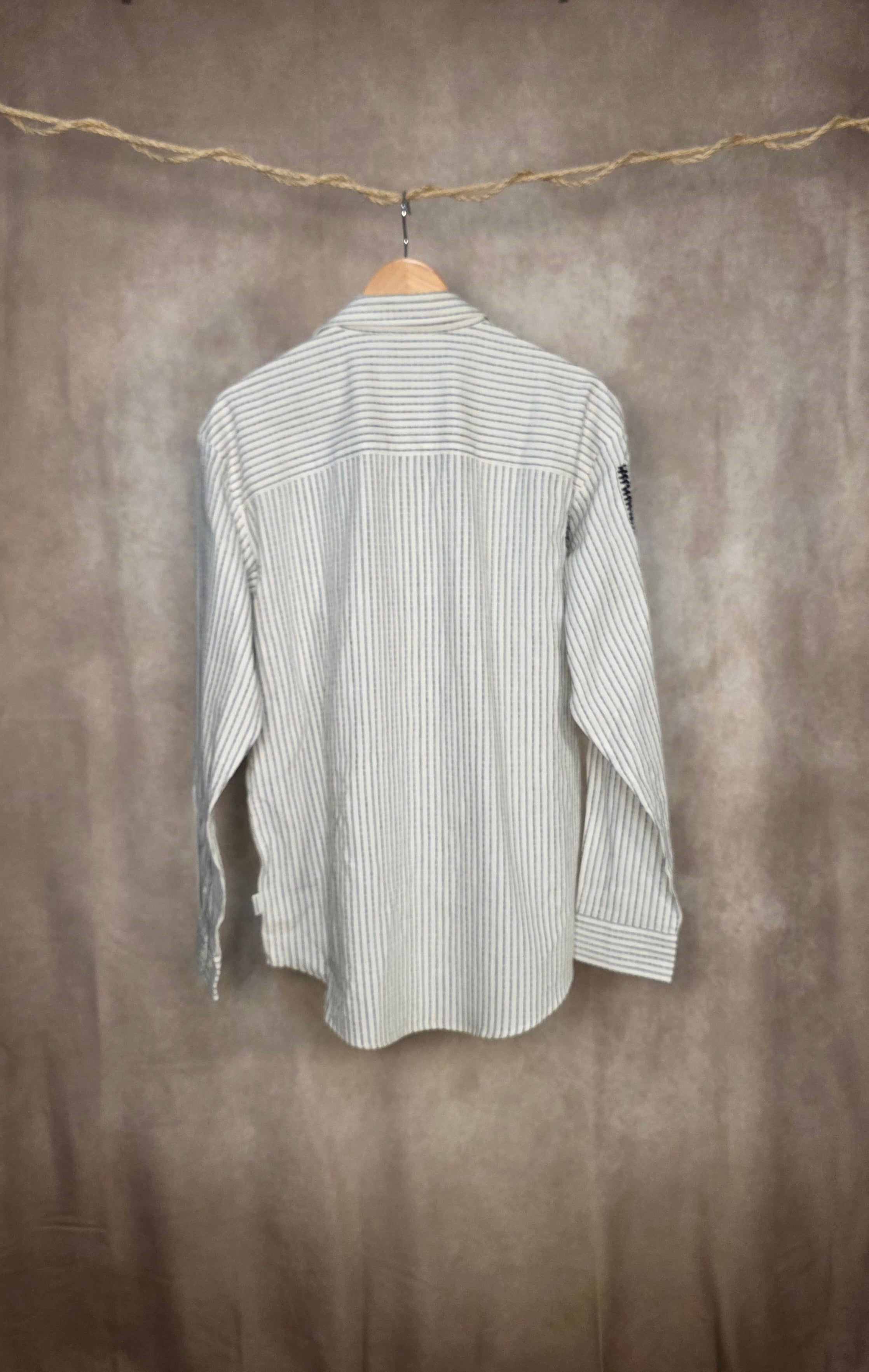 Camicia in puro cotone gessato