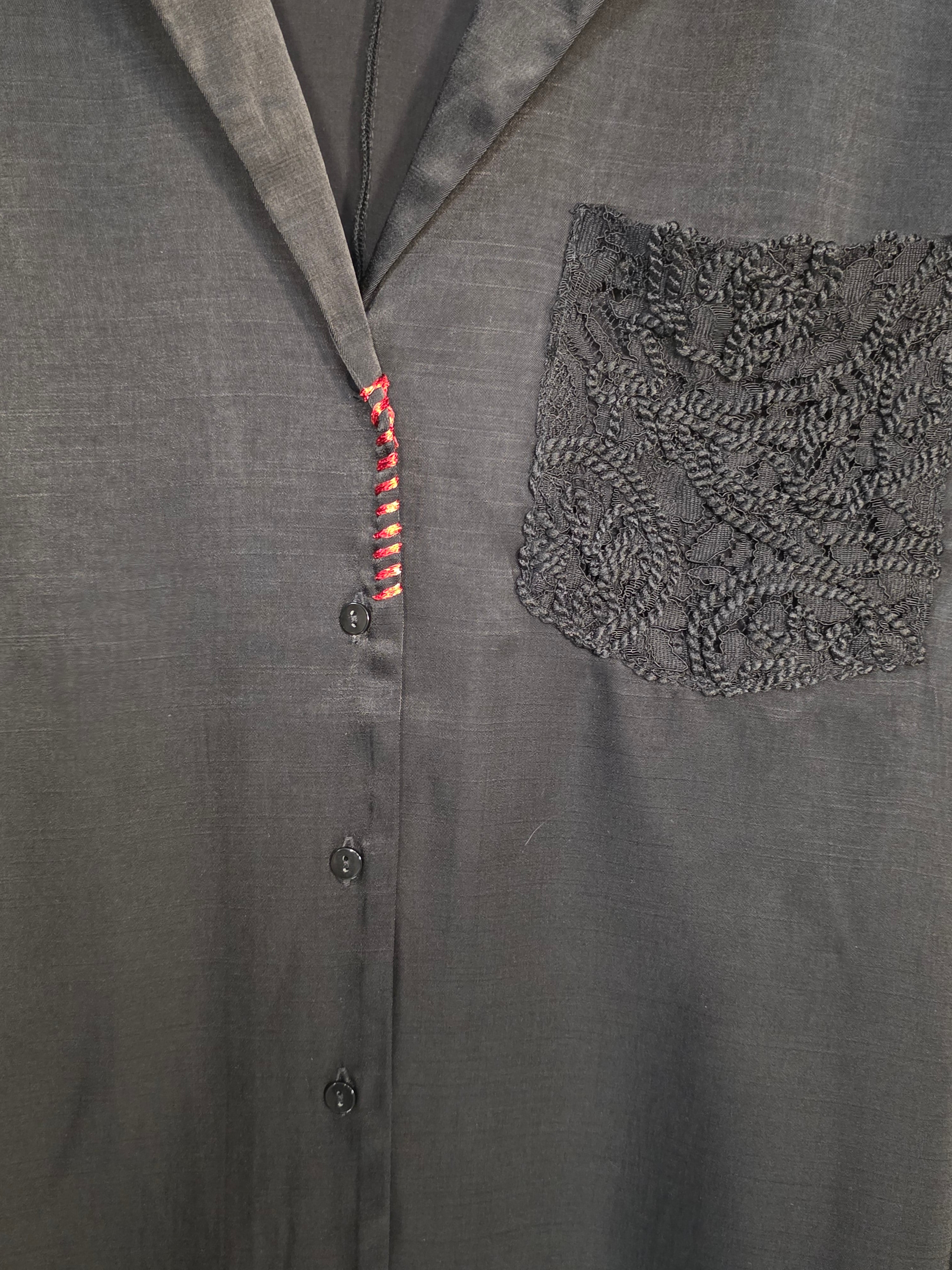 Camicia a maniche lunghe nera