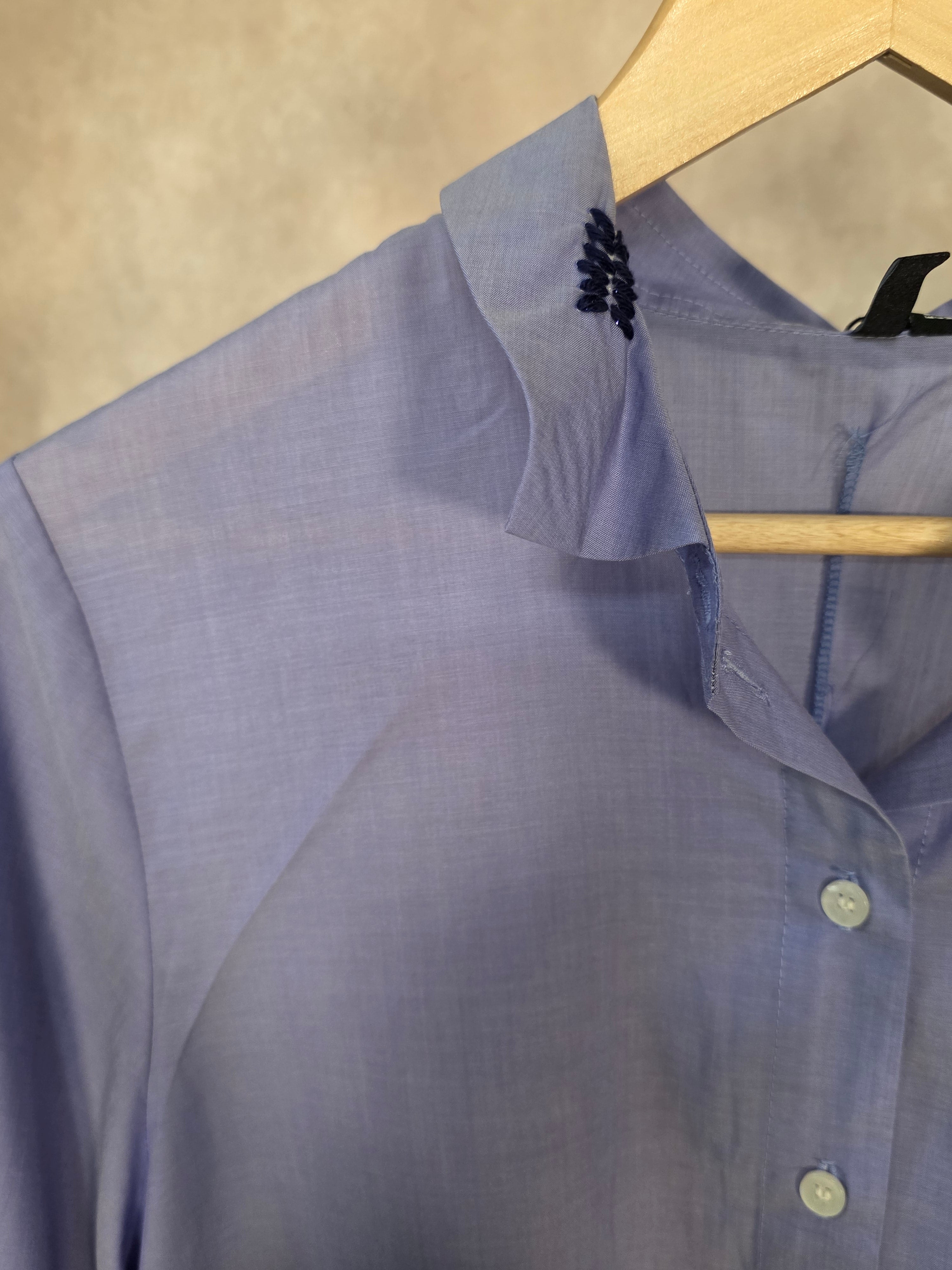 Camicia effetto velato in tessuto leggero