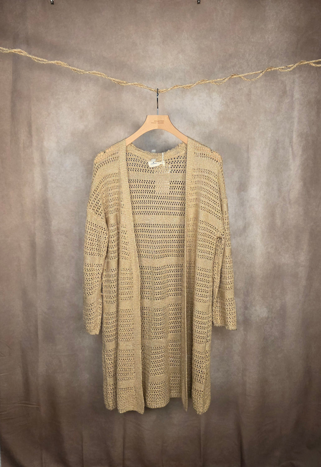 Cardigan in maglia traforata