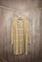 Cardigan in maglia traforata