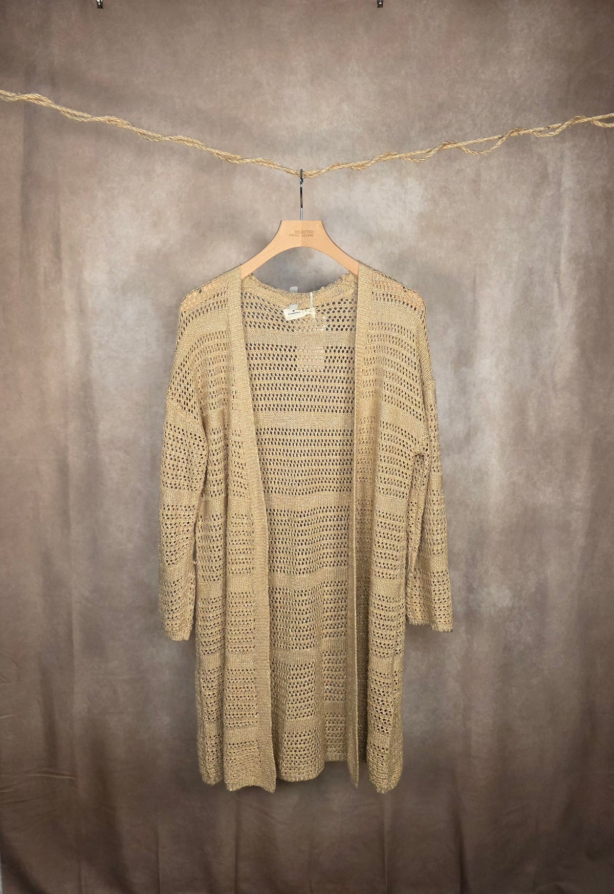 Cardigan in maglia traforata